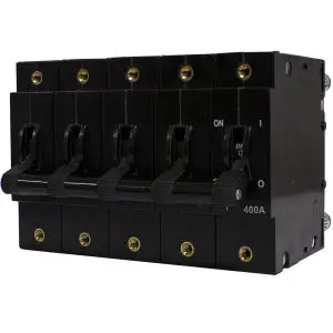 DD-Frame MCB: 5P Bridged, Standard handle with plug-in termination